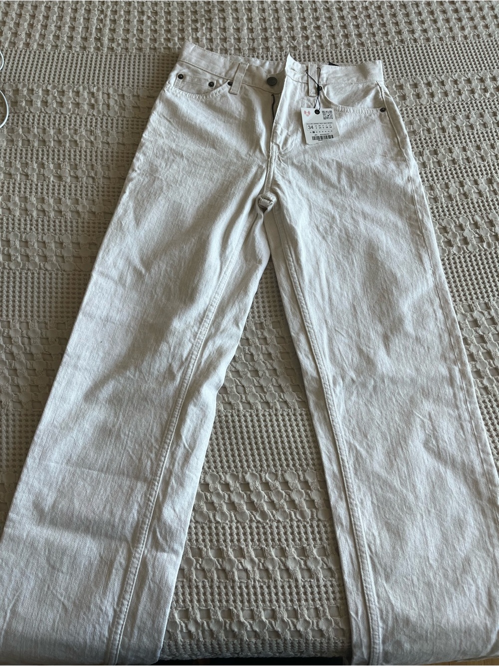 Zara off white jeans new